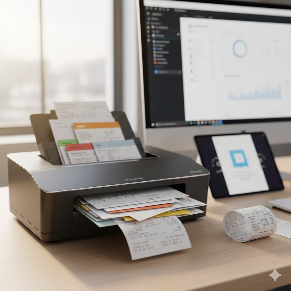 確定申告を時短！電子帳簿保存法対応のおすすめ領収書スキャナー