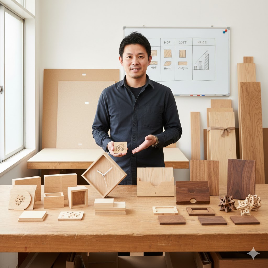 ＭＤＦやヒノキなど素材別のコストと販売価格相場
